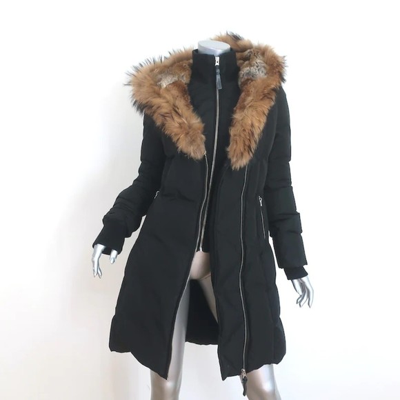 Mackage Trish Lavish Fur Hood Down Coat Black Size Small - Picture 1 of 12